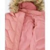 Deux par Deux Girl Long Wavy Quilt Puffy Winter Coat Dusty Pink - 4 of 4