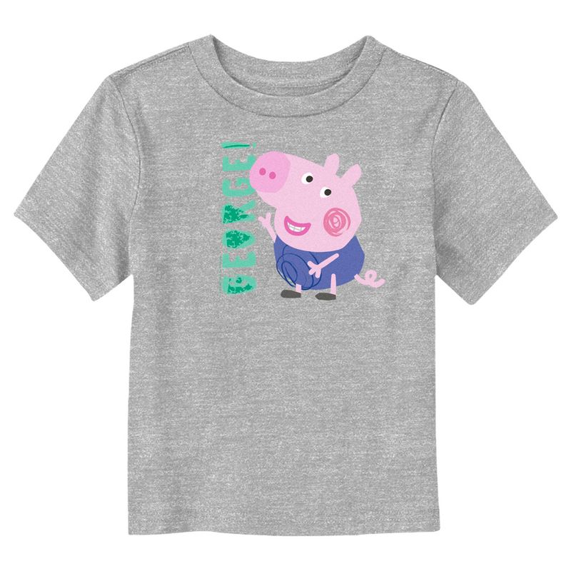 Toddler's Peppa Pig George Cartoon Portrait T-Shirt, 1 of 4