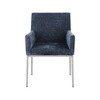 Meridian Furniture,Reeves Chenille Fabric Dining Chair, Set of 2 - 3 of 4