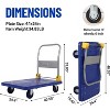 Acekool Steel Flat Dolly Cart, L-Shape Platform Truck with Removable Handle, Locking Nylon Casters, Industrial Moving Cart - 2 of 4