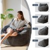MAXYOYO Bean Bag Chair, Floor Sofa with Handle, Bean Bag Chairs for Adults and Kids, Dark Grey - 3 of 4