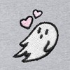 Dalix Heartly Ghost Embroidery Relaxed Hoodie Soft Fleece Sweatshirt Drawcord Fit Lounge Womens - 2 of 4