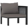 vidaXL Sectional Corner Sofa with Left Armrest - Poly Rattan Anthracite - Garden Furniture for Indoor and Outdoor Use - 2 of 4
