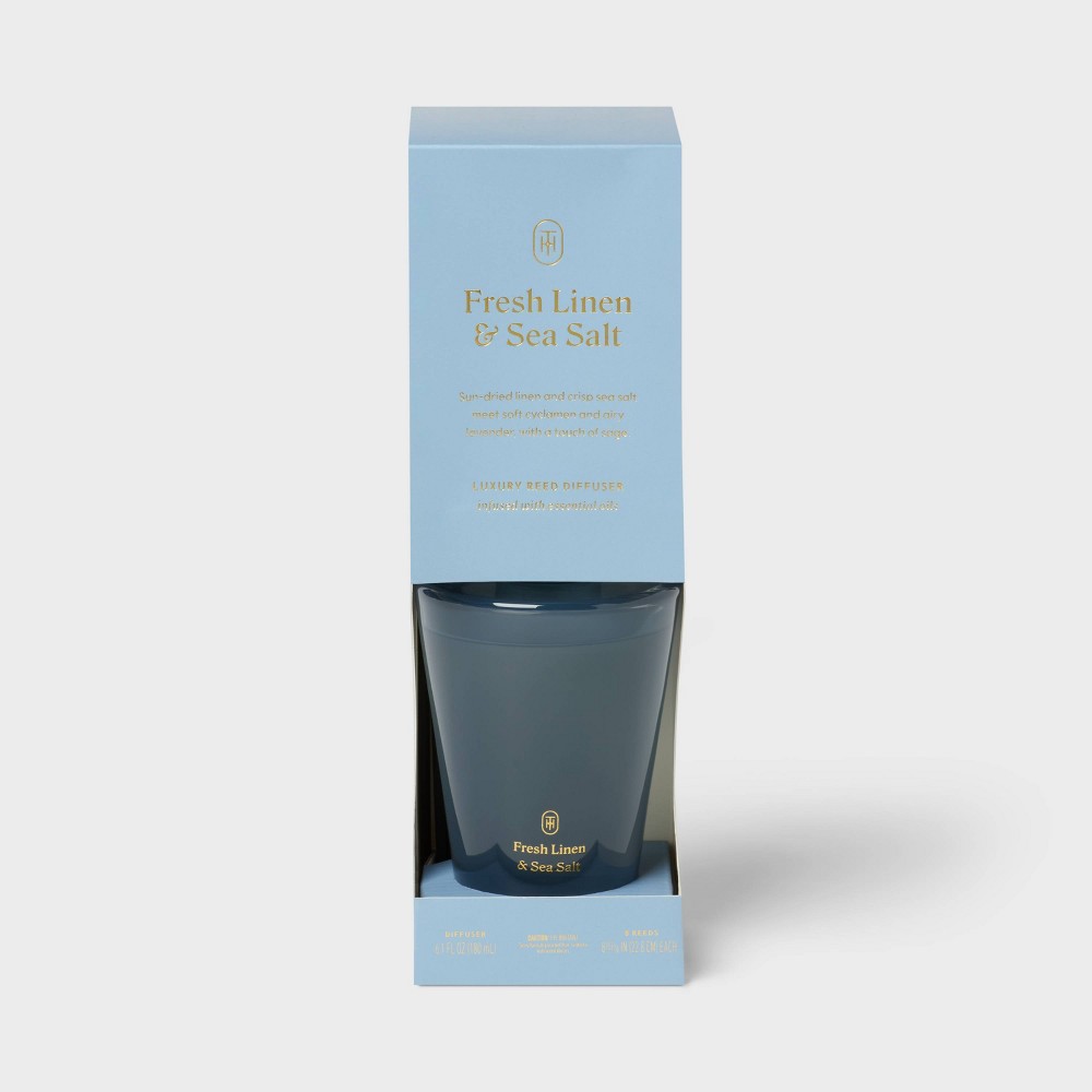 6.1 fl oz Luxury Reed Diffuser - Fresh Linen and Sea Salt - Threshold™