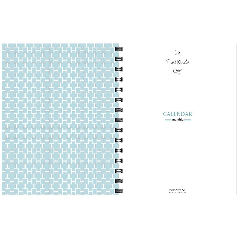 Kahootie Co. Kahootie Co Undated Monthly Calendar 9" x 11.5" Teal and White (ITKCTW) ITKCLTW, 2 of 6