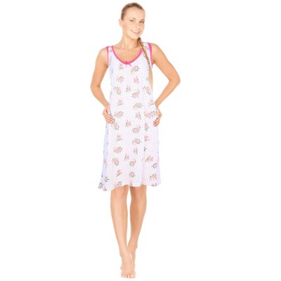 JEFFRICO Womens Sleeveless Nightgowns Sleepwear Soft Pajama Dress Nightshirts