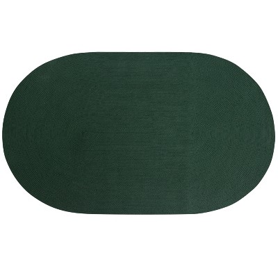 Alpine Collection Burgundy Stripe 100% Polypropylene Durable & Stain Resistant Double Sided Reversible Indoor Area Utility Oval Rug