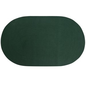 Alpine Collection Burgundy Stripe 100% Polypropylene Durable & Stain Resistant Double Sided Reversible Indoor Area Utility Oval Rug - 1 of 4