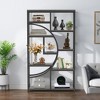 MAYEERTY Freestanding Bookshelf, 68.9" Etagere Bookcase with 9 Open Shelves - 3 of 4