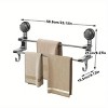 Racxily Rental-Friendly Towel Rack - 1PC Non-Slip Suction Cup Metal Hooks for Home & Dorm Decor - 2 of 4