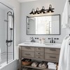 PAKOKULA 4-Lights Black Modemn Dimmable Bathroom Vanity Light with Metal Cone shade - 3 of 4