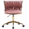 Office Desk Chair, Upholstered Home Office Desk Chairs with Adjustable Swivel Wheels - 2 of 4