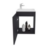SEVOBAL Bathroom Vanities Floating Cabinet 15.7 Inch with Resin Sink and One Shelf for Bathroom Storage, Black, 24.41"*20.47"*11.02" - 2 of 4