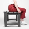 Wooden Backless Patio Bench,Outdoor Patio Bench With All Weather Resistant With UV Protection,Patio Chair -The Pop Home - 3 of 4