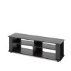 Flat Panel TV Stand for TVs up to 65" CorLiving Ravenwood Black: Contemporary Design, Open Shelving - 4 of 4