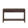 CAVINAS Ash Veneer Console Table with 2 Drawers & Open Shelf,Entryway Table with Classic Striped Design,Console Table for Living Room - 4 of 4
