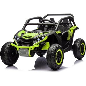 Kids Off-Road Electric Vehicle, 24V 2-Seater 4WD Kids UTV with Remote Control, LED Lights, Shock Absorber, Music Player - 1 of 4