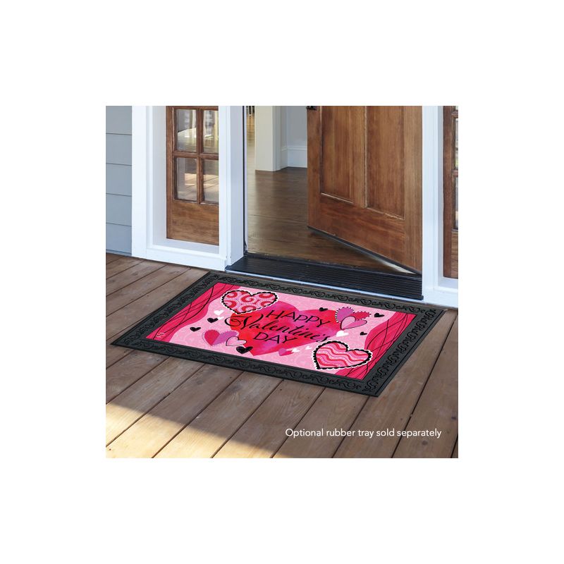 Patterned Valentine's Hearts Valentineu2019s Doormat 30" x 18" Indoor Outdoor Briarwood Lane, 4 of 6
