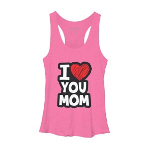 Women's Design By Humans I Love You Mom Heart By solon2020 Racerback Tank Top - 1 of 2