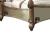 96" Queen Bed Vendome Bed Brass Synthetic Leather and Gold Patina Finish - Acme Furniture - image 2 of 4