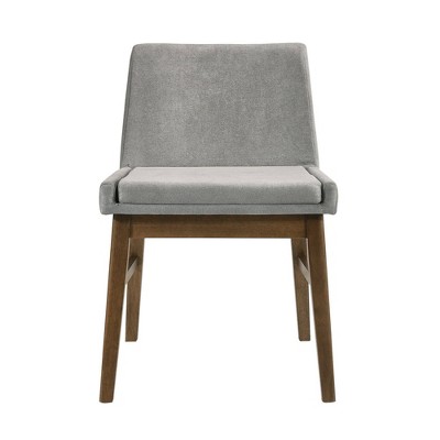 Gray Upholstered Wood Dining Side Chair Set