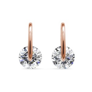 18k Gold Plated Drop Earrings with Crystals Gift for Women - 1 of 4