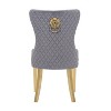 Vynxaria Simba Gold 2-Piece Dining Chair Set - Navy Velvet with Elegant Gold Legs - 3 of 4