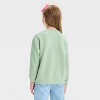 Girls' Hello Kitty Bows Dreamy Fleece Crewneck Sweatshirt - Green - 3 of 4