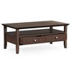 NicBex Coffee Table with Storage, 2-Tier Wooden Table with Shelf & Drawers, Mid-Century Modern Center Table for Living Room - 2 of 4