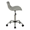 Office Chair, Adjustable Height, Swivel, Ergonomic, Computer Desk, Work, Juvenile, Grey Leather Look, Grey Metal - 2 of 4
