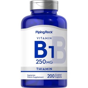 Piping Rock Vitamin B-1 (Thiamin) | 250 mg | 200 Coated Caplets - 1 of 2