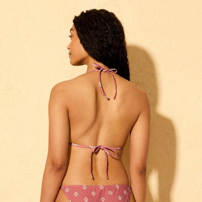 Shade & Shore Women's Geo Print Triangle Bikini Top - Shade & Shore™ Multicolor M — фото 2
