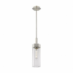 Claverack - 1 Light Pendant In Art Deco Style-17.25 Inches Tall and 5 Inches Wide - 1 of 1