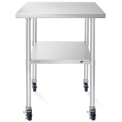 KUTLER Stainless Steel 34.5'' H Heavy Duty Prep Table with Undershelf
