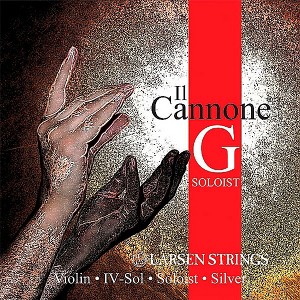 Larsen Strings Il Cannone Soloist Violin G String 4/4 Size Silver Wound, Medium Gauge, Ball End - 1 of 1