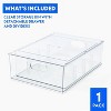 LunaLulinlk Clear Plastic Refrigerator Organizer Bins With Pull-Out Drawer and Dividers, Stackable Plastic Bins For Pantry Organization Storage - 2 of 4