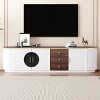 70.8" Modern Wood Media TV Console Cabinet,TV Cabinet With Drawers And Shelf,Center Cabinet With Metal Handles For Living Room-Cuddlewood - 3 of 4