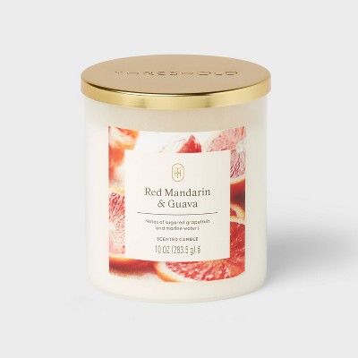 Lidded Glass Jar Candle Red Mandarin and Guava 10oz - Threshold™