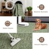 Contemporary Neutral Area Rugs Washable Solid Rug Low Pile Non Slip Foldable Floor Carpet for Living Room - 4 of 4