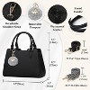 Women's Top Handle Tote Bag PU Faux Leather Shoulder Bag Women's Wallet Handbag with Cute Pom Pom - 4 of 4