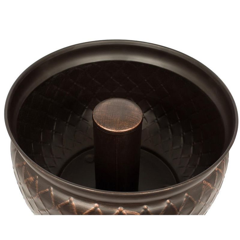 BirdRock Home Decorative Water Hose Pot - Open Top - Steel Metal with Copper Accents - 100ft, 2 of 7