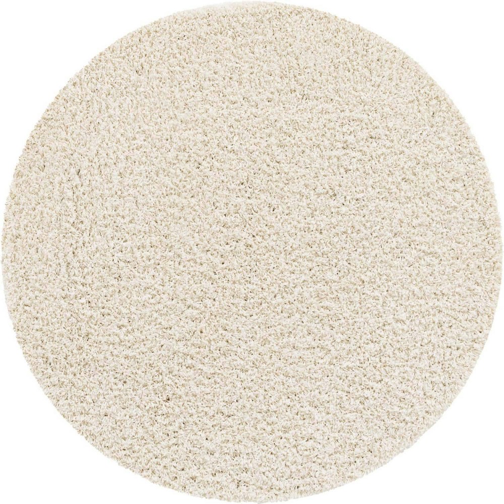 UPC 889919926232 product image for 5' Round Solid Shag Rug Snow White - Unique Loom | upcitemdb.com