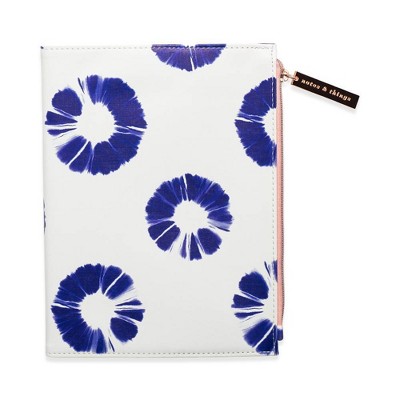 Leatherette Journal with Zipper Pouch Indigo Batik - DesignWorks Ink