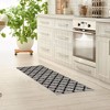 Evideco French Home Goods Wool Effect Arabesque Kitchen Runner Rug 48” L x 20” W - 2 of 4