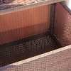 Barton Rolling Towel Caddy All-Wicker Outdoor Patio Furniture Organizer Wicker - 3 of 4