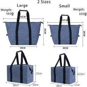 Racxily Large Cooling Bag, 5.28gal Foldable Shopping Bag - 1 of 4