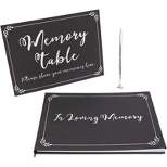 Faithful Finds 3 Piece Set Funeral Guest Book, Pen, and Memorial Table Sign, in Loving Memory