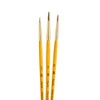 Princeton RealValue Round Brush Set, Camel Bristles, Short Handle Mixed Media Paintbrush, Yellow, 3 Per Set, 6 Sets - 3 of 3
