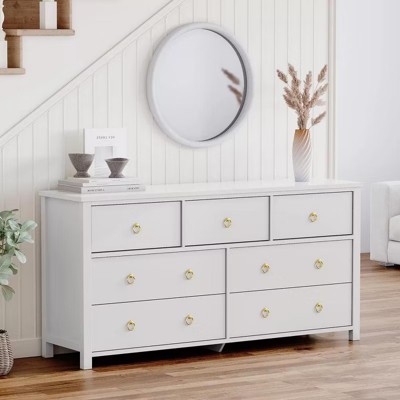 3 Drawer Tall Dresser for Bedroom, Modern Freestanding Wood Storage Chest of Drawers, Closet Organizer for Living Room or Entryway