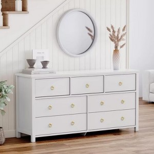 3 Drawer Tall Dresser for Bedroom, Modern Freestanding Wood Storage Chest of Drawers, Closet Organizer for Living Room or Entryway - 1 of 4